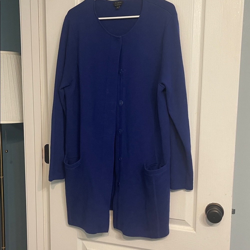 Talbots Blue Merino Wool Sweater